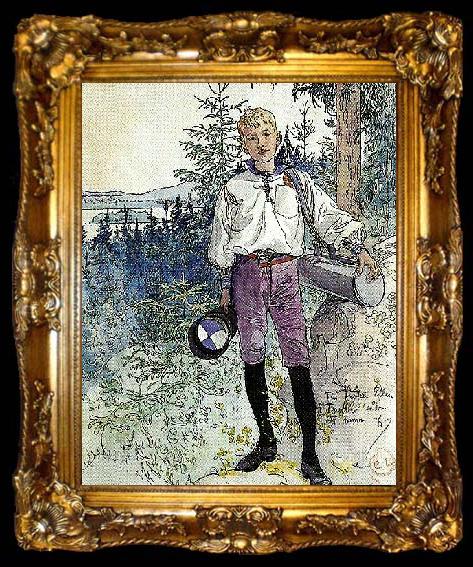 framed  Carl Larsson lllustration till ansnittet till en gosse, ta009-2